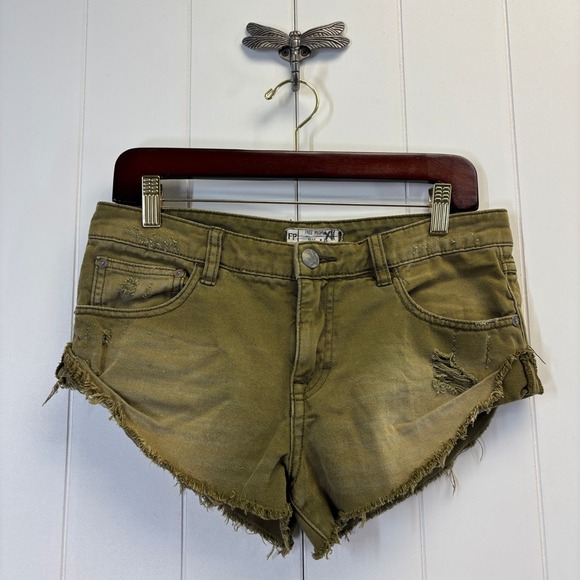 Free People Pants - Free People Women Festival Indie Sleaze Cut Off Denim Size 25 Distressed Boho